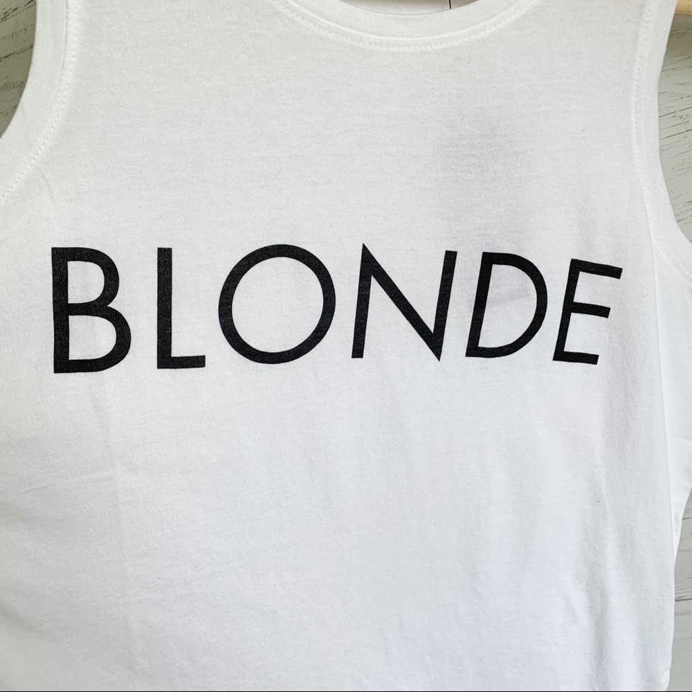 NWT Brunette the Label BLONDE Mattie White Tank - Picture 3 of 9